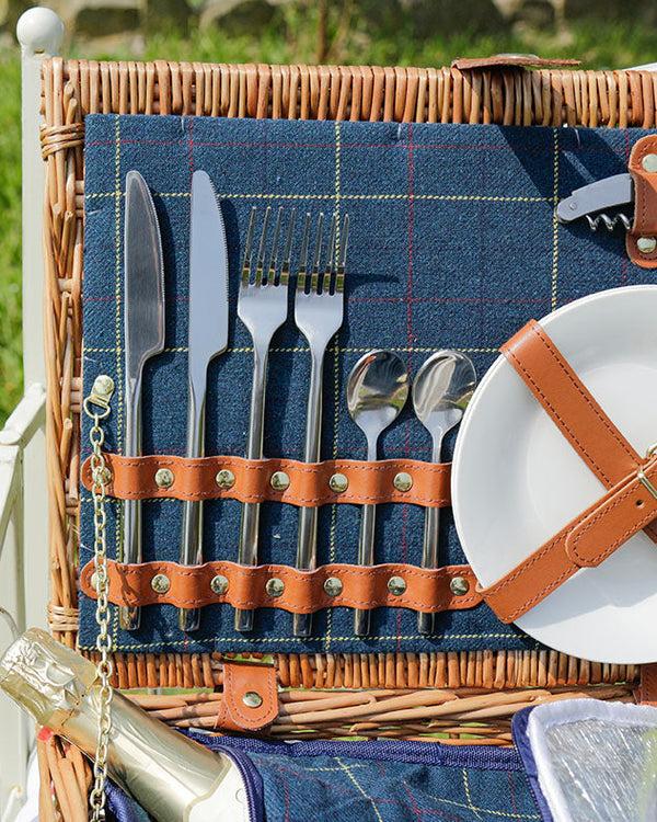 Dibor Caledonian Blue 2 Person Picnic Hamper