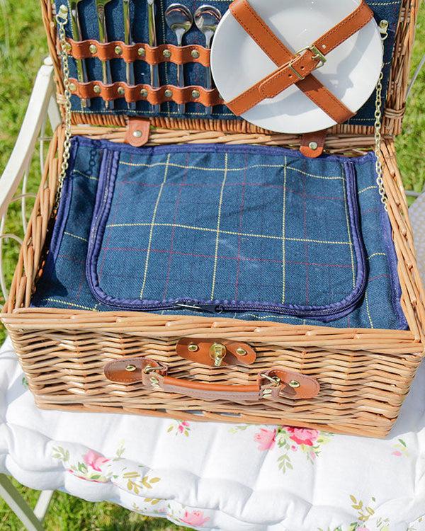 Dibor Caledonian Blue 2 Person Picnic Hamper