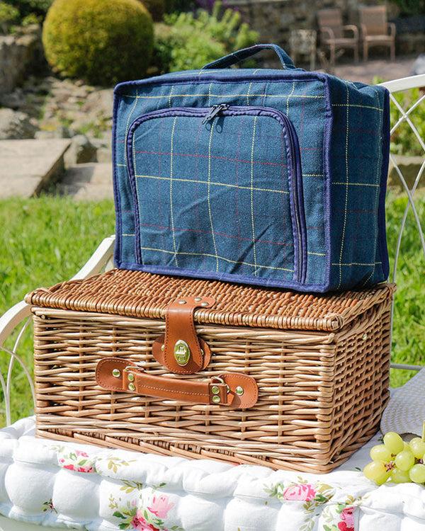 Dibor Caledonian Blue 2 Person Picnic Hamper