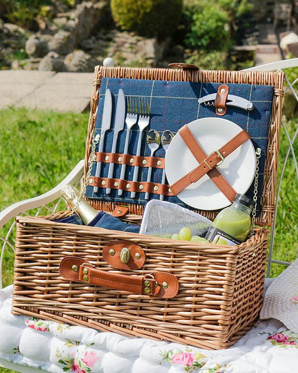 dibor Caledonian Blue 2 Person Picnic Hamper