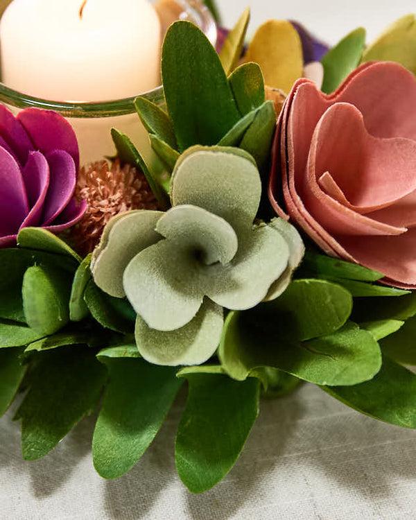 Dibor Camerton Triple Floral Candle Holders