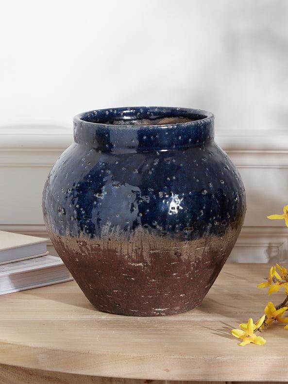 dibor Caro Blue Urn Vase