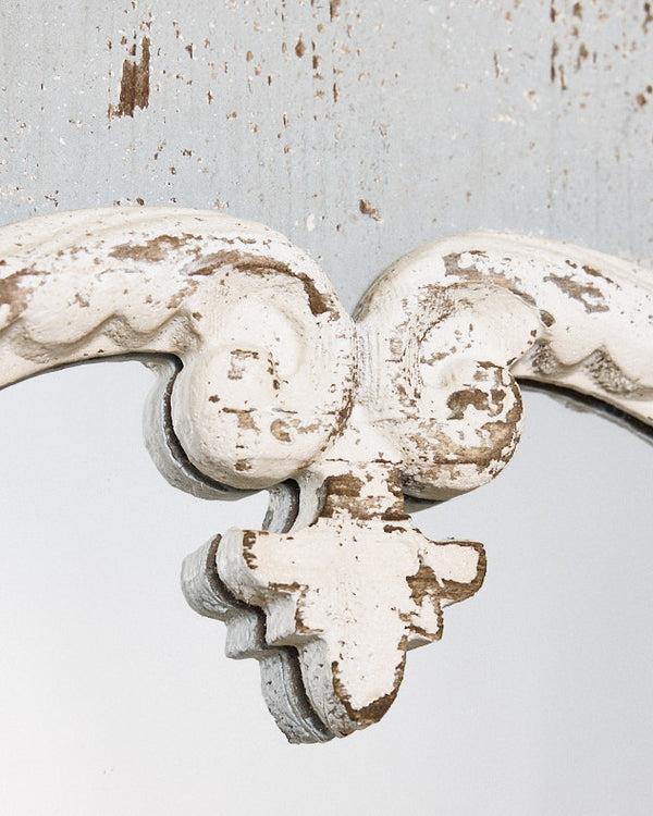 Dibor Carteret White Wood Wall Mirror