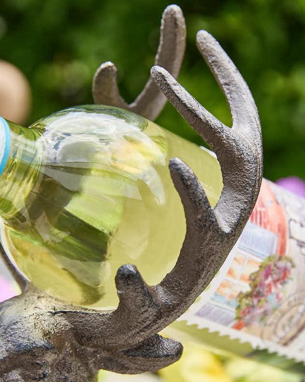 Dibor Cast Iron Stag Wine Bottle Holder