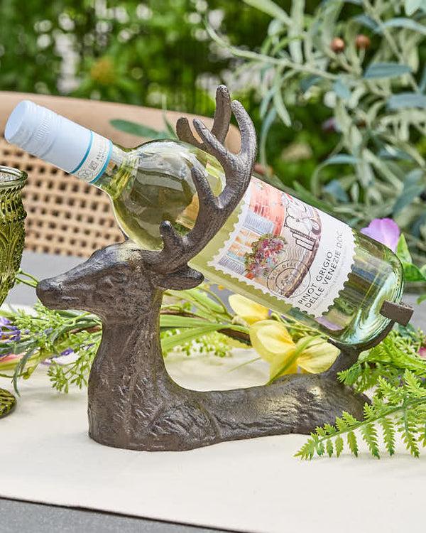 dibor Cast Iron Stag Wine Bottle Holder