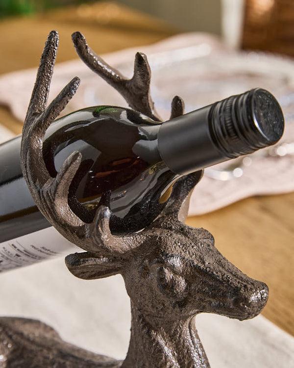 Dibor Cast Iron Stag Wine Bottle Holder