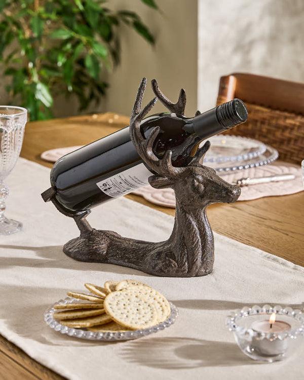 dibor Cast Iron Stag Wine Bottle Holder