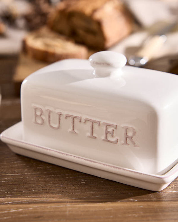 Dibor Ceramic Embossed Butter Dish