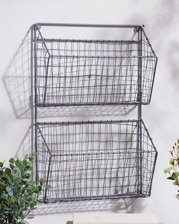 Dibor Charcoal Grey Storage Rack