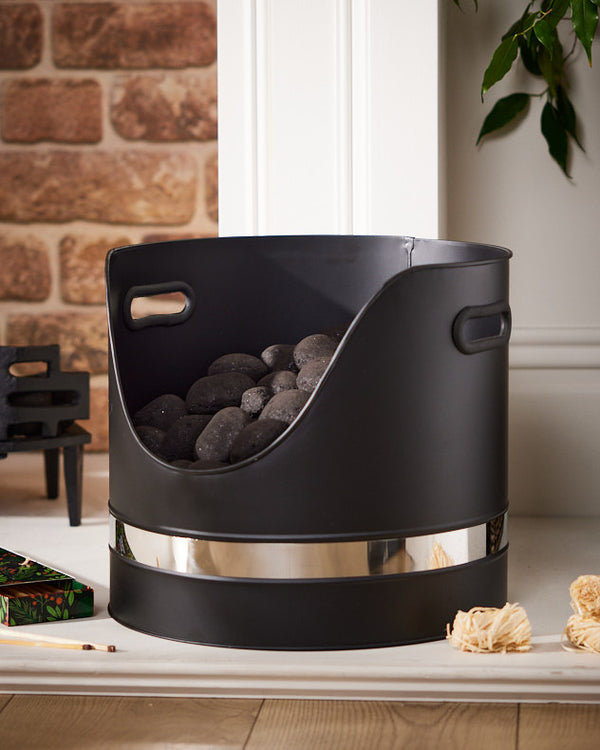 dibor Chrome Band Coal Bucket