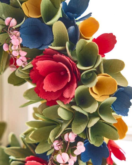 dibor Colourful Blooms Door Wreath 35cm