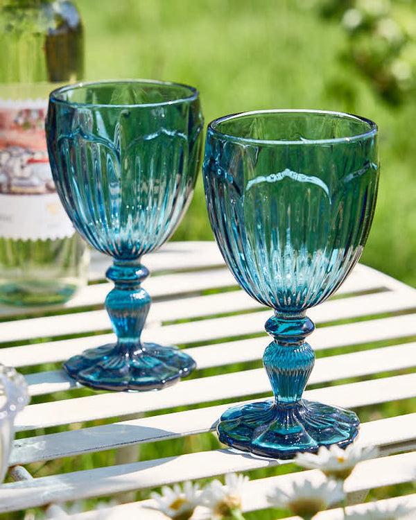 Dibor Cool Blue Glassware Collection