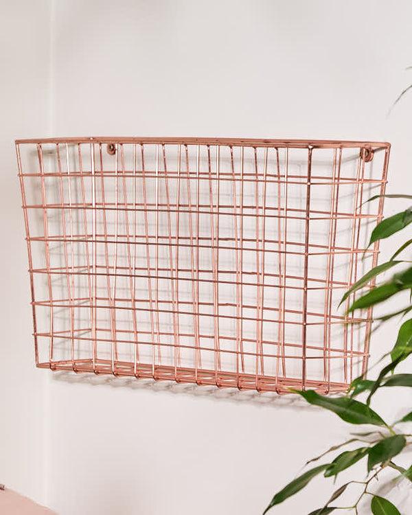 Dibor Copper Wall Storage Basket