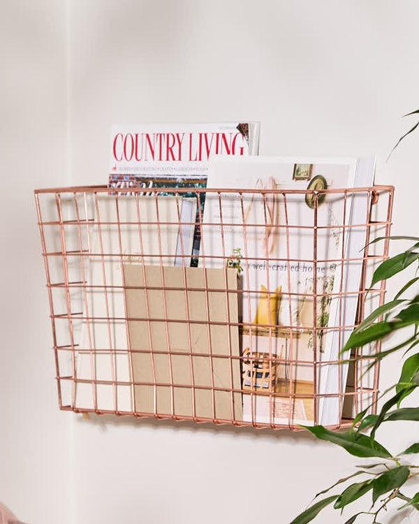 dibor Copper Wall Storage Basket