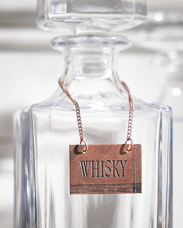 dibor Copper Whisky Decanter Tag
