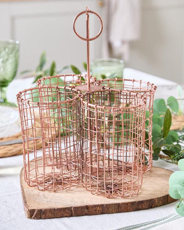 Dibor Copper Wire Cutlery Holder