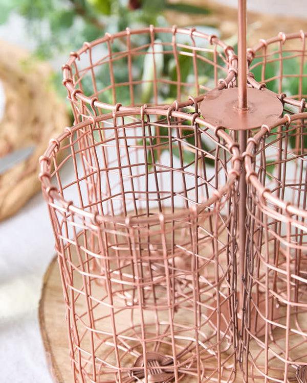 Dibor Copper Wire Cutlery Holder