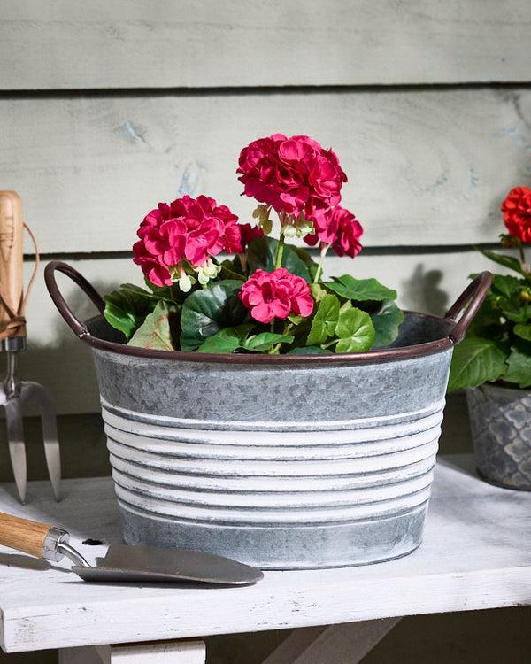 dibor Cordar Two Tone Metal Planter