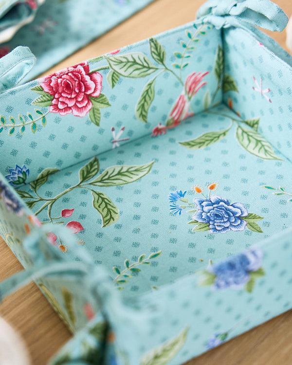 Dibor Cordelia Floral Cotton Bread Basket