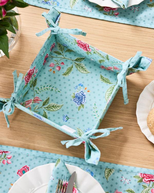 Dibor Cordelia Floral Cotton Bread Basket