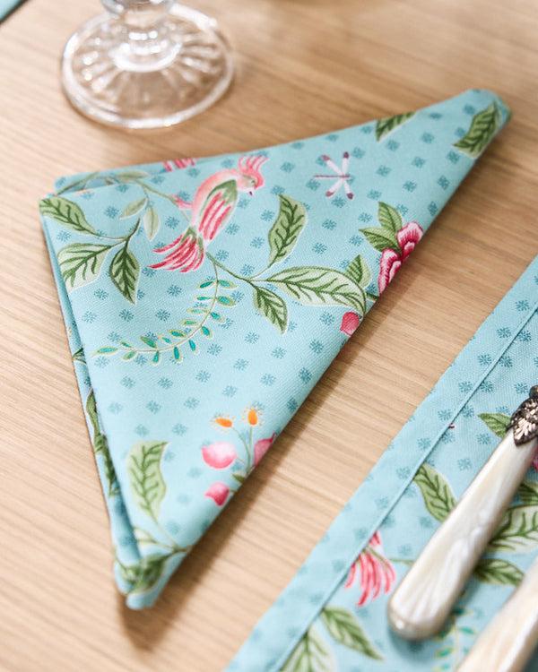 dibor Cordelia Floral Set of 6 Cotton Napkins