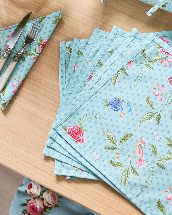 Dibor Cordelia Floral Set Of 6 Placemats