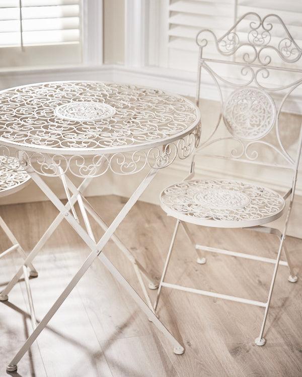 Dibor Cream 3 Piece Indoor Bistro Set