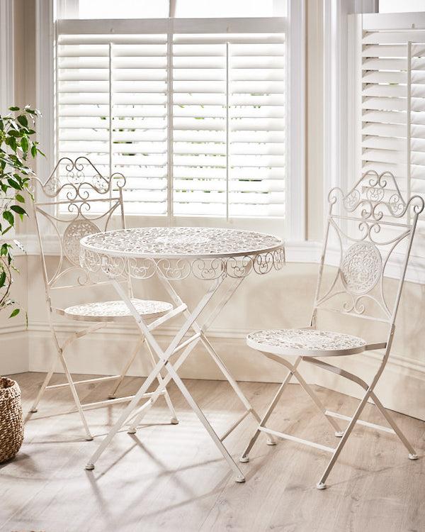 dibor Cream 3 Piece Indoor Bistro Set