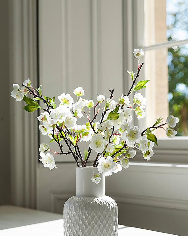 Dibor Cream Blossom Spray In Vase