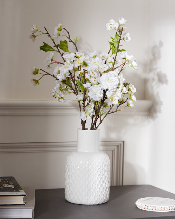 dibor Cream Blossom Spray in Vase