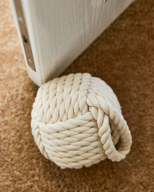 Dibor Cream Jute Rope Doorstop