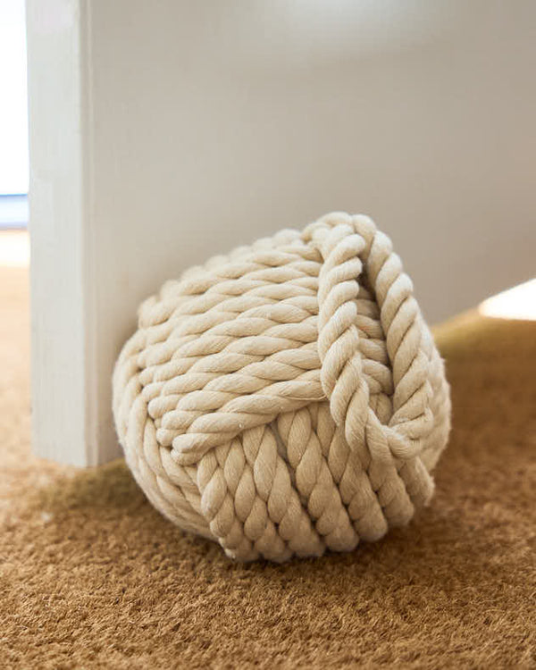 dibor Cream Jute Rope Doorstop