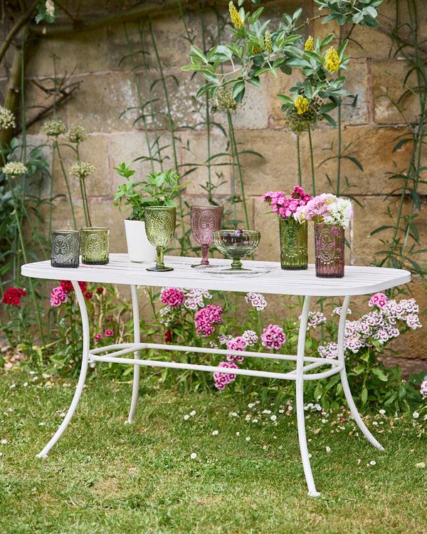 dibor Cream Slatted Outdoor Coffee Table