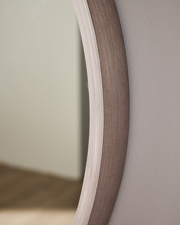 Dibor Deane Natural Wood Round Mirror