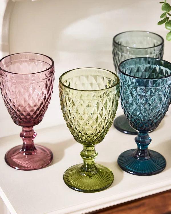 Dibor Diamas Coloured Glass Wine Goblets