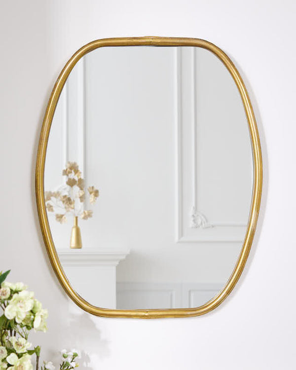 Dibor Distressed Gold Wall Mirror