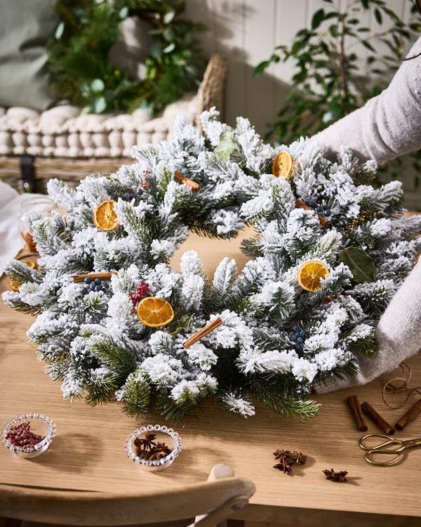 dibor DIY XL Snow White Wreath - 76cm
