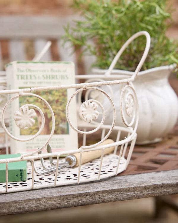 Dibor Duras Set Of 2 Vintage Cream Baskets