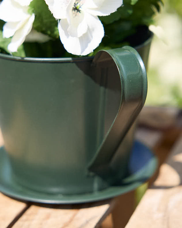 Dibor Emerald Green Tea Cup Planter