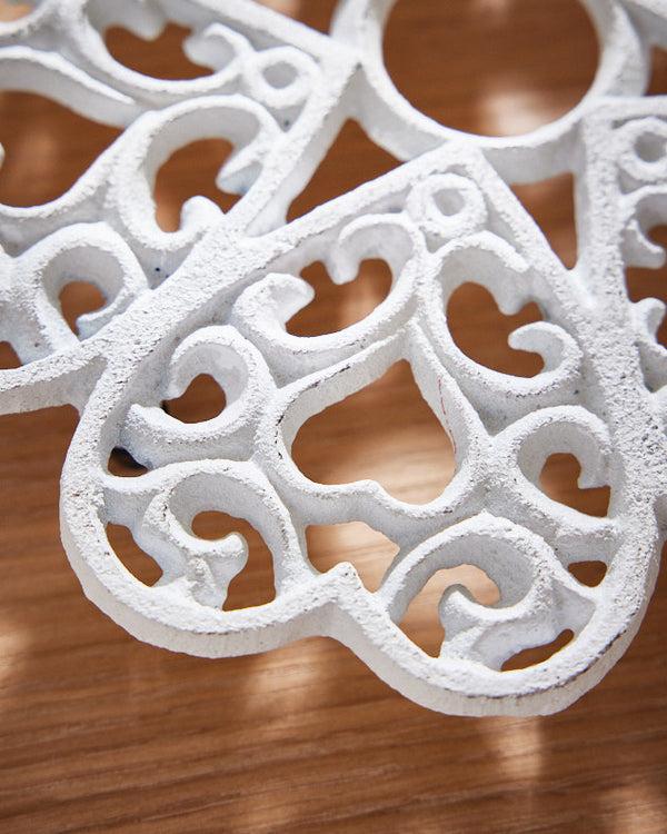 Dibor Extra Large White Cast Iron Trivet