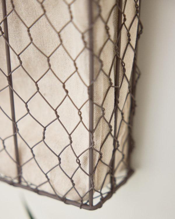 Dibor Fabric Lined Wire Storage Basket