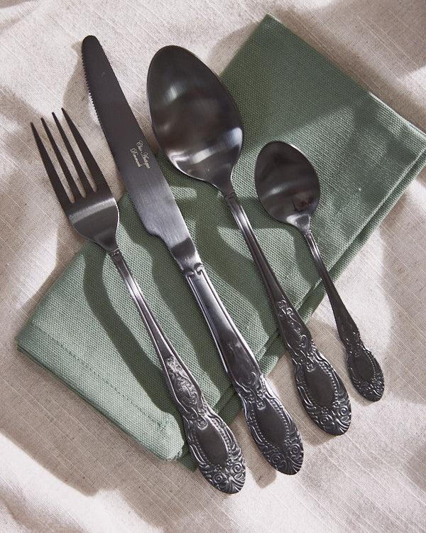 dibor Fairley Black 16 Piece Cutlery Set