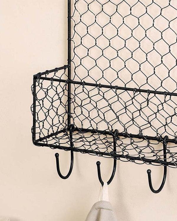 Dibor Farmhouse Wire Two Tier Wall Rack