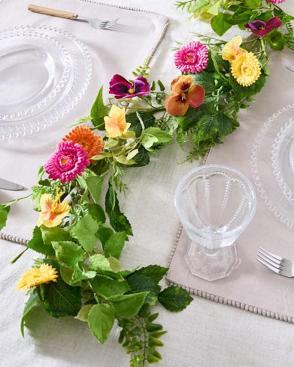 Dibor Faux Daisy & Pansy Spring Garland