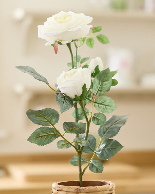 Dibor Faux Garden Rose Spray