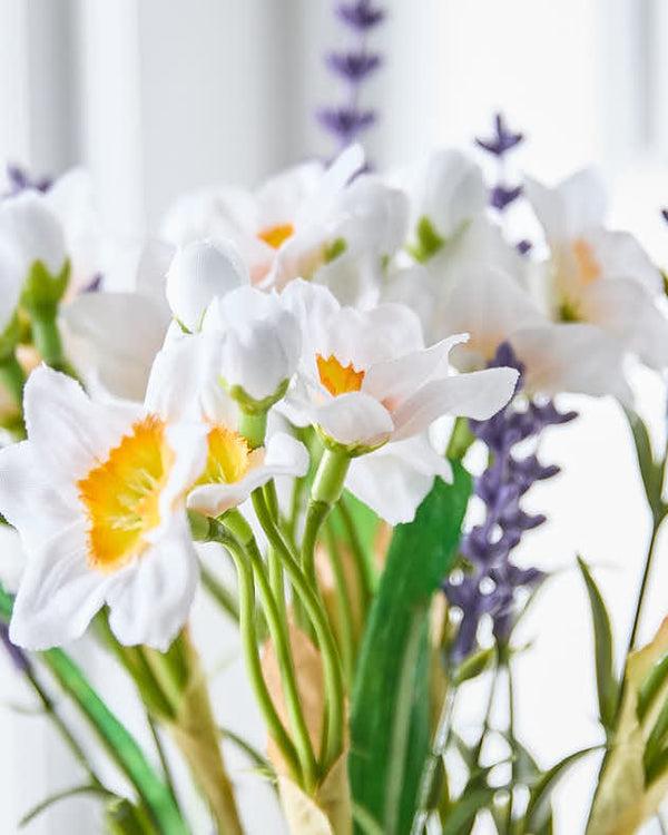 Dibor Faux Lavender And Narcissus Bunch