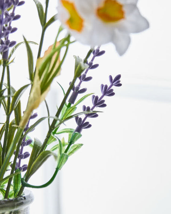 Dibor Faux Lavender And Narcissus Bunch