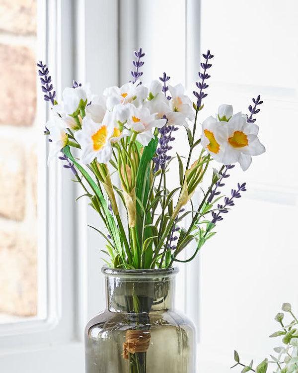 dibor Faux Lavender and Narcissus Bunch