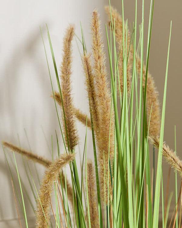 Dibor Faux Ravenna Grass Pot