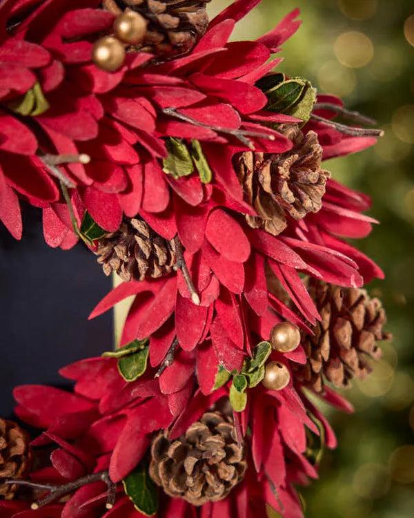 dibor Festive Firecracker Red Wreath 35cm